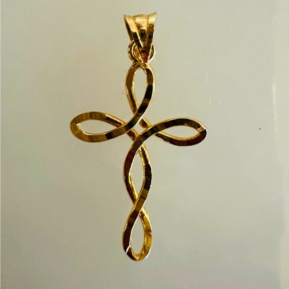 Cross Religious Pendant  💛 Real 18(18k) Karat Solid Gold Jewelry - Picture 1 of 10